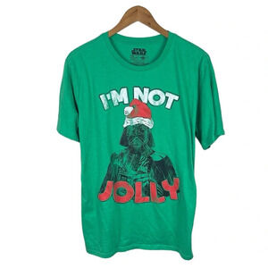 TS323 Mens Mad Engine Star Wars Darth Vader I’m Not Jolly Christmas Shirt XL